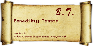 Benedikty Tessza névjegykártya